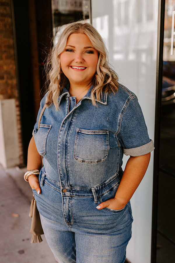 Judy Blue The Lyla Denim Jumpsuit Curves Image - 2