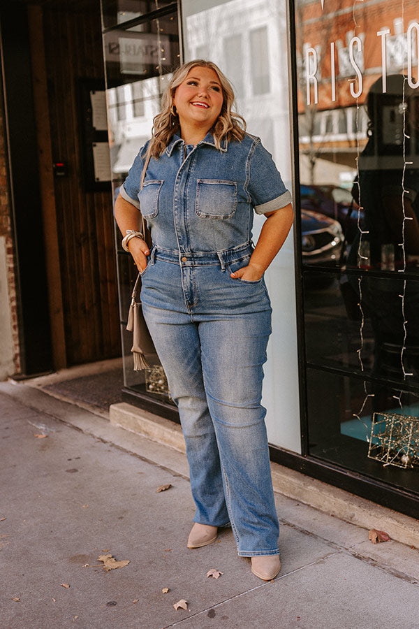 Judy Blue The Lyla Denim Jumpsuit Curves Image - 1