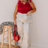 The Raleigh High Waist Metallic Pants In Silver Curves Image - 1