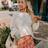 Sweet Match Knit Sweater In Cream Image - 1