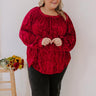 Glamour Galore Velvet Top In Wine Curves Image - 1