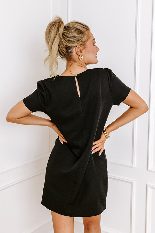 Sweetly Simple Mini Dress in Black Image - 3
