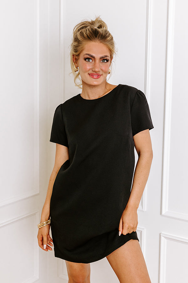 Sweetly Simple Mini Dress in Black Image - 4