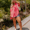 Destined For Decadence Button Up In Coral Curves Image - 1