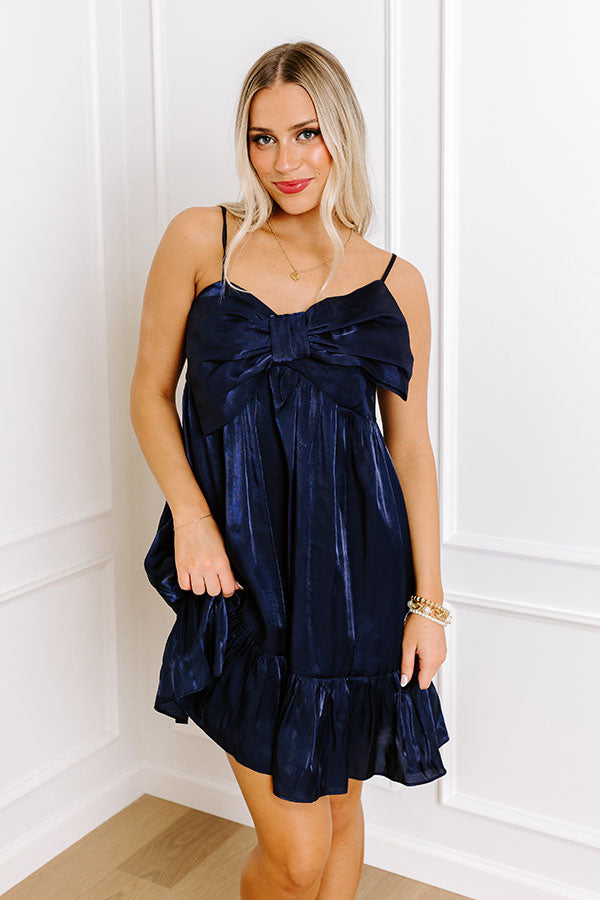 Put A Bow On It Asymmetrical Mini Dress Image - 3