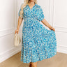 Resort Getaway Floral Midi in Ocean Blue Curves Image - 1