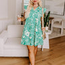 Hello Lovely Floral Dress In Emerald Curves Image - 1
