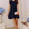 Saltwater Sunrise Shift Dress In Navy Image - 1