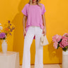 Open Book Frayed Shift Top In Violet Image - 1