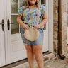 Floral Galore Shift Top In Blue Curves Image - 1