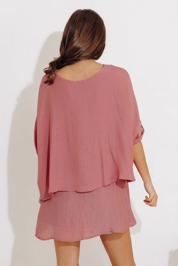 Tranquil Time Shift Top In Blush Image - 4