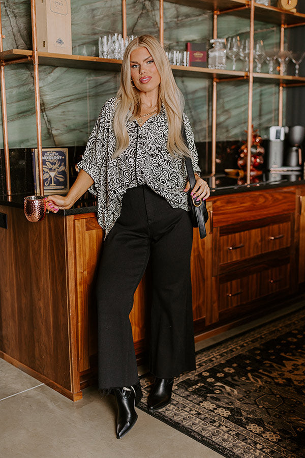 Daylight Mix Button Up In Black Curves Image - 5