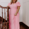 Simply Sweet Maxi Dress in Pink Curves Image - 1