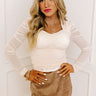 Timeless Classic Ruched Top In Cream Image - 1