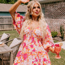 Whispering Muse Floral Mini Dress in Orange Curves Image - 1
