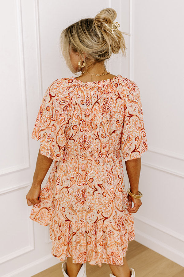 Seeking The Shore Paisley Shift Dress Image - 2