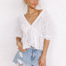 The Next Chapter Eyelet Top In White Image - 1