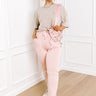 Flow And Chill High Waist Straight Leg Pants in Pink Curves Image - 1