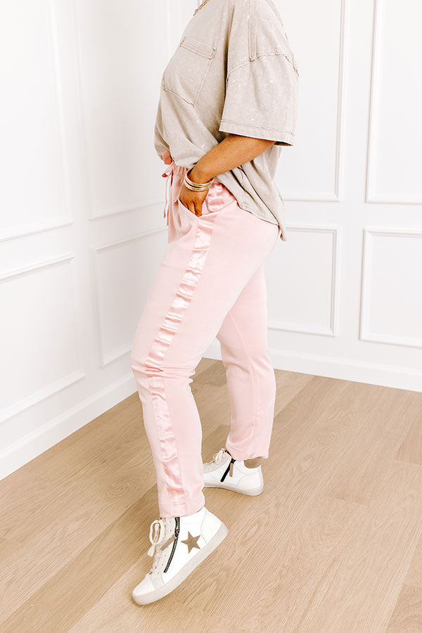 Flow And Chill High Waist Straight Leg Pants in Pink Curves Image - 4