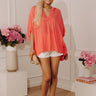 Sun-Kissed Sands Shift Top In Coral Image - 1