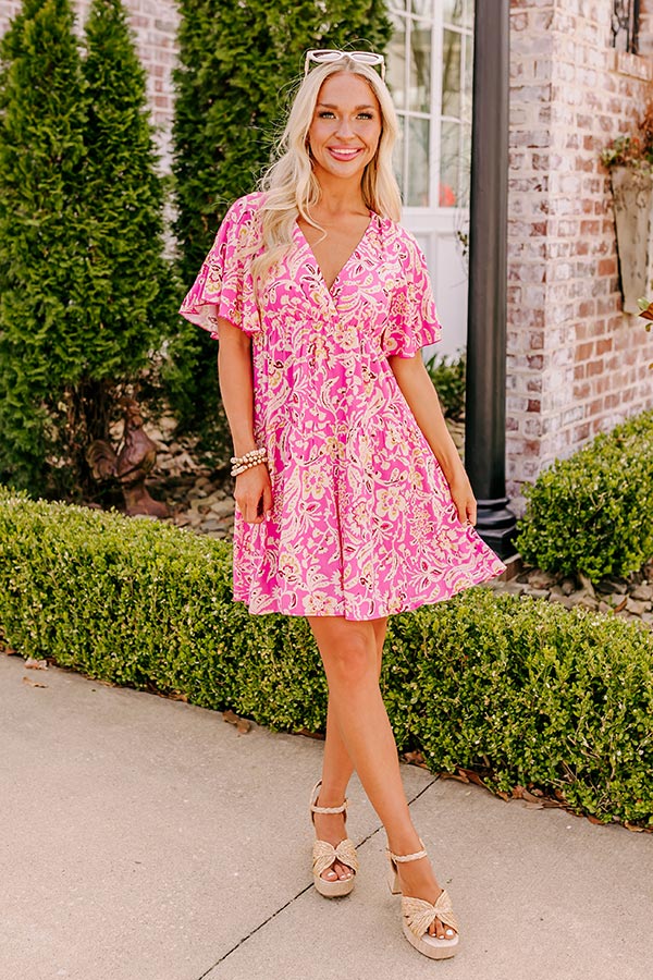 Summer Getaway Floral Mini Dress Image - 3