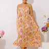 Tranquil Time Floral Midi Dress in Golden Honey Curves Image - 1