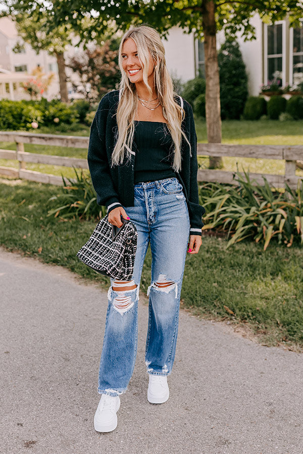 The Casey High Waist Distressed Straight Jean Image - 1