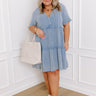 Summer Mimosa Babydoll Dress in Airy Blue Curves Image - 1
