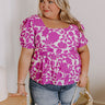 Floral Oasis Peplum Top Curves Image - 1