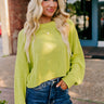 Coastal Breeze Knit Sweater in Lime Punch Image - 1