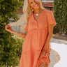 Summer Mimosa Babydoll Dress in Tangerine Image - 1