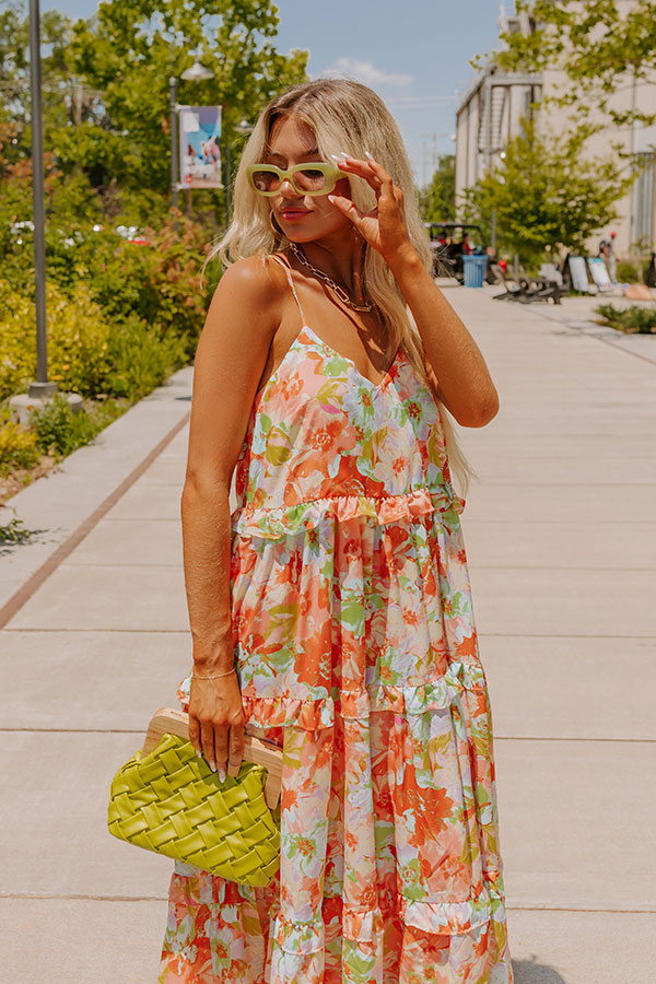 Tropical Shoreline Ruffle Maxi Image - 2