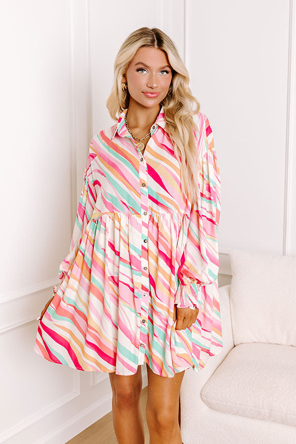 Sorbet Summer Mini Dress in Pink