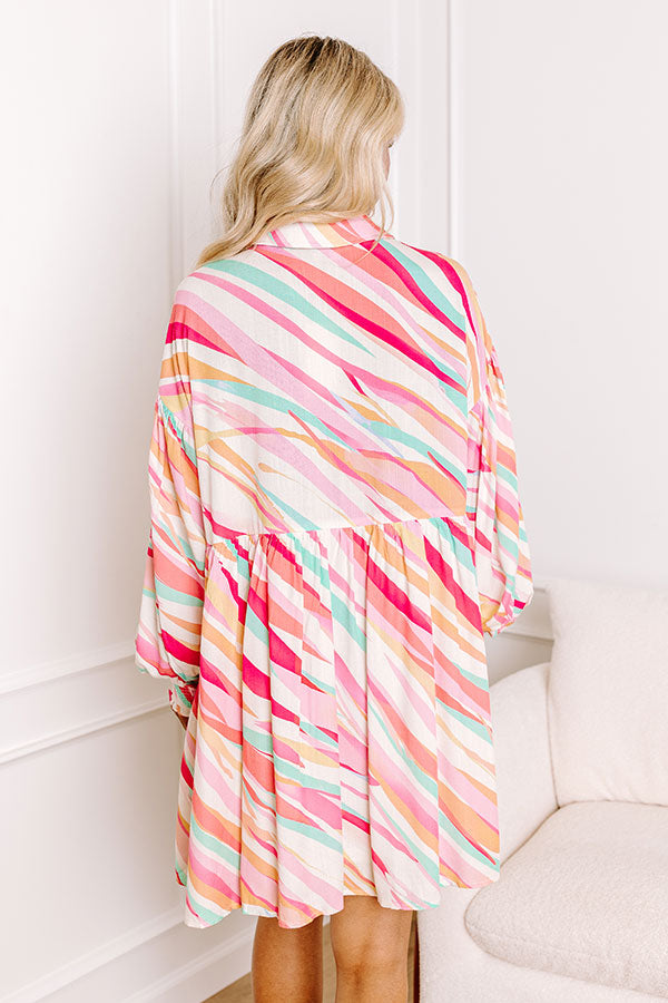 Sorbet Summer Mini Dress in Pink Image - 3