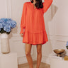 Brunch On The Coast Shift Dress in Coral Image - 1