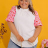 Mediterranean Cruise Embroidered Shift Top in White Image - 1