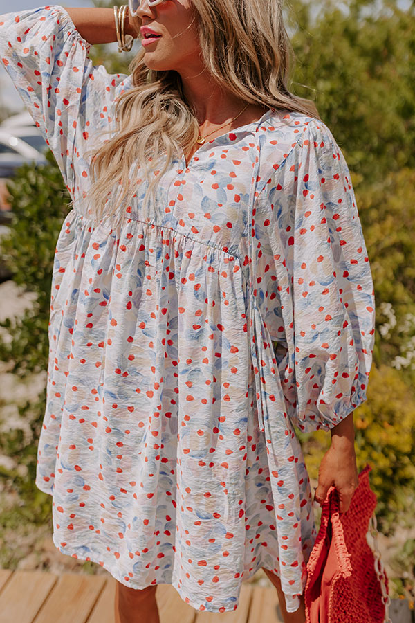 Tea Garden Babydoll Dress in Sky Blue Image - 3