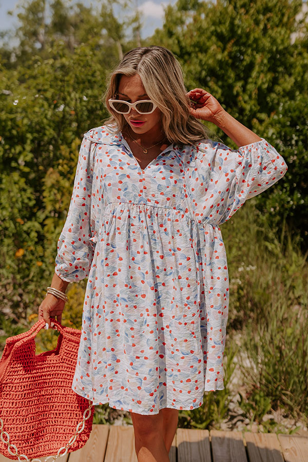 Tea Garden Babydoll Dress in Sky Blue Image - 1