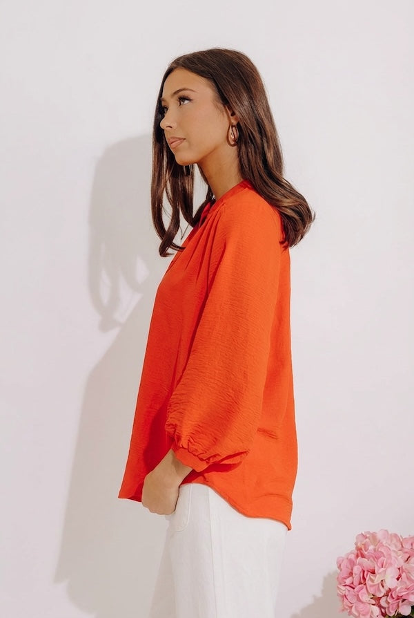 Casual Moment Shift Top in Tangerine Image - 4