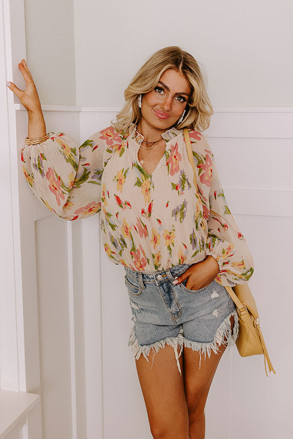Cocktail Meetup Floral Bodysuit