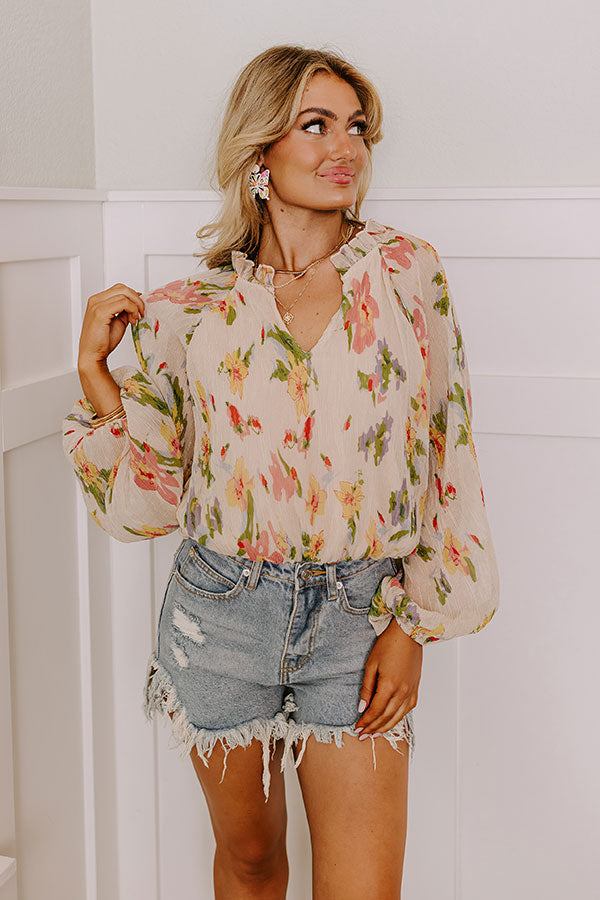 Cocktail Meetup Floral Bodysuit Image - 3