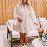 Cityscape Charm Eyelet Mini Dress Image - 1