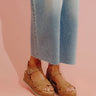 The Madison Faux Nubuck Wedge in Tan Image - 1