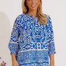 Santorini Season Shift Top in Ocean Blue Image - 1