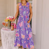 Happy Blooms Smocked Midi in Lavender Image - 1