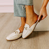 The Bridget Faux Leather Mule Loafer In Light Stone Image - 1