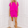 Maldives Escape Oversized Terry Top in Fuchsia Image - 1