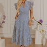 Bayside Brunch Stripe Midi in Navy Image - 1
