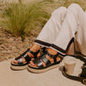 The Frankie Faux Leather Espadrille in Black Image - 1