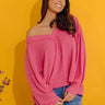 Springtime Sips Waffle Knit Top Image - 1